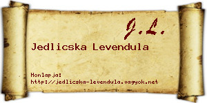 Jedlicska Levendula névjegykártya